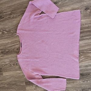 Eileen Fisher 100% organic cotton mauve color waffle weave sweater